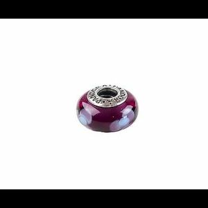 Authentic purple flower pandora charm